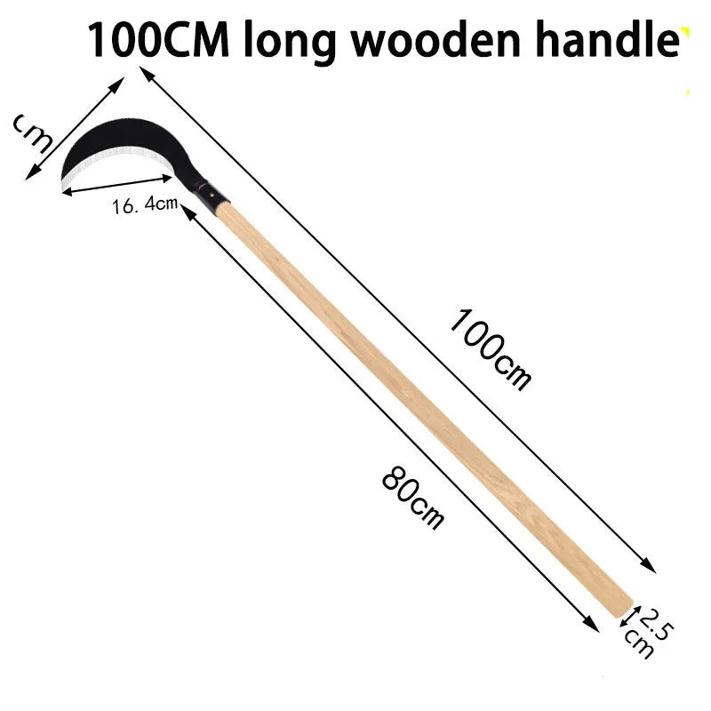 Add long handle sickle wood cutting outdoor lawn mower branch pruning tree cutting machete thickened