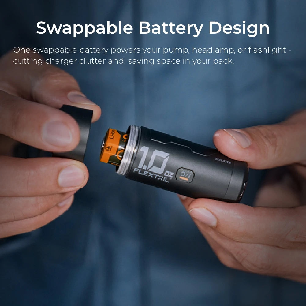 FLEXTAIL ZERO PUMP 2 - 28g Ultralight Camping Air Pump Electric Inflator for Sleeping Pads, 900mAh Rechargeable Battery Included