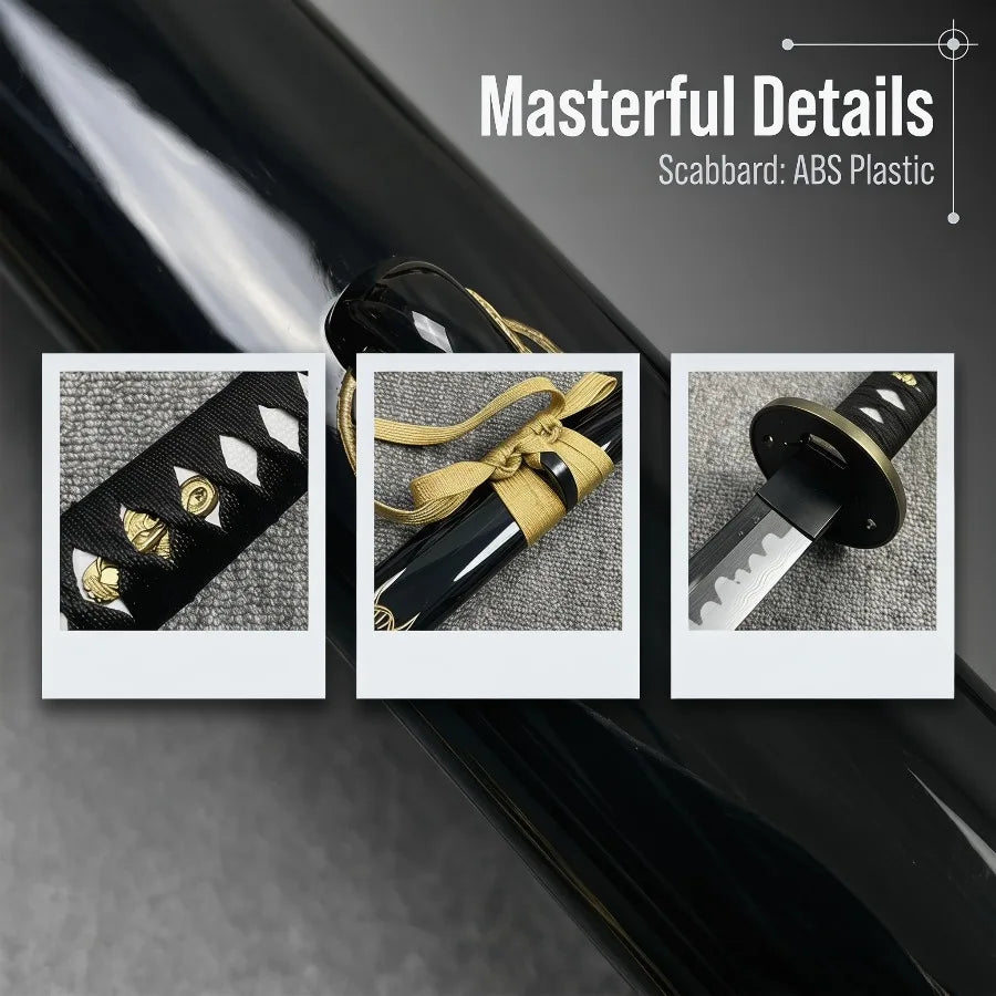 40inch Kill Bill Katana Sword Sabre Ninja Knife Blade Schwert Real Size Japanese Samurai ABS Safe Unsharpened Decor Toy Gift