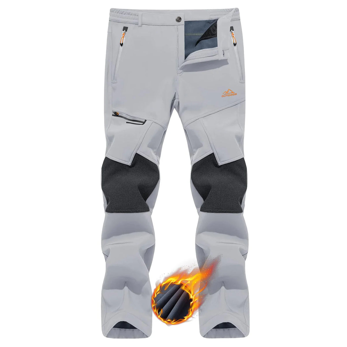 TACVASEN Winter Thicken Fleece Hiking Pants Men Warm Thermal Pants Windproof Outdoor Fishing Camping Mountain Ski Pants Trousers