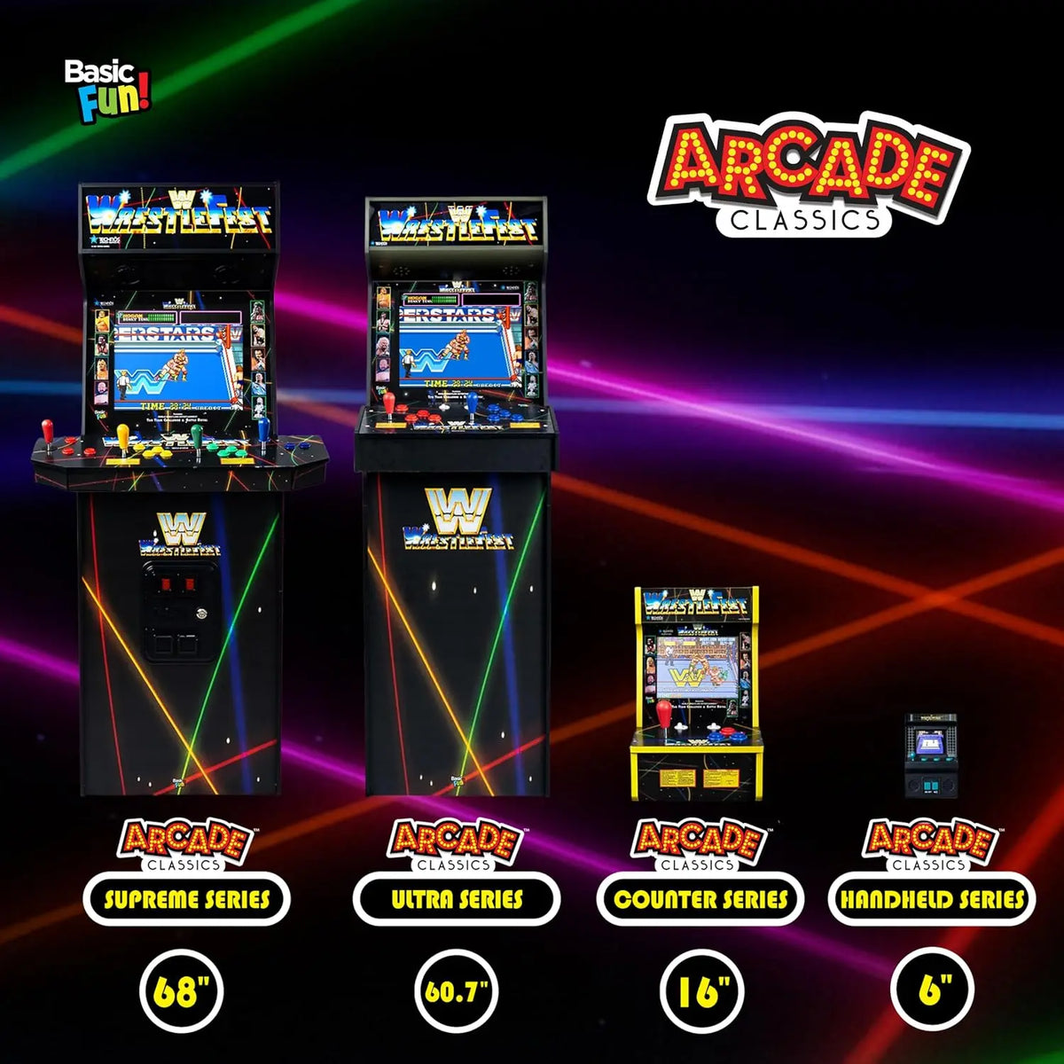Ultra Series Game Machine with 5 Games for Game Room, Man Cave, and Family Entertainment, Custom