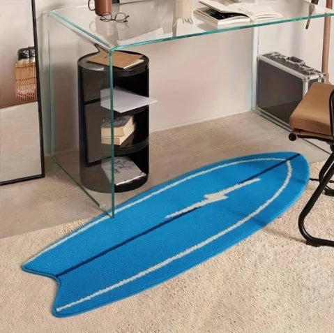 Surfboard Shape Bedside Floor Mat Creativity Carpets for Living Room Thick Plush Bedroom Decor Carpet Fluffy Soft Cloakroom Rug