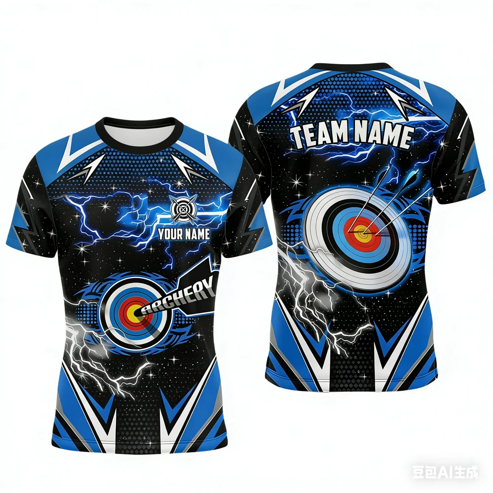 3D Custom Name Print Archery Sports Men's T-shirts Personalized Archery Club Team Member T Shirt Fashion Loose Short Sleeve Tops