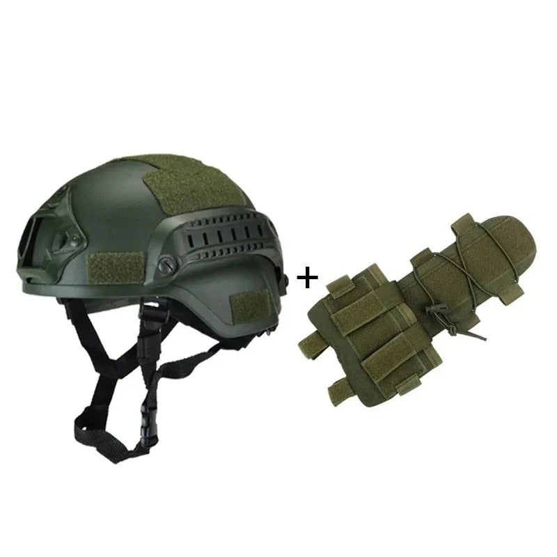 Helmet MICH2000 Airsoft MH Tactical Military Helmet Battery Bag Outdoor Tactical Painball Riding Protect Sports Safety Hunting