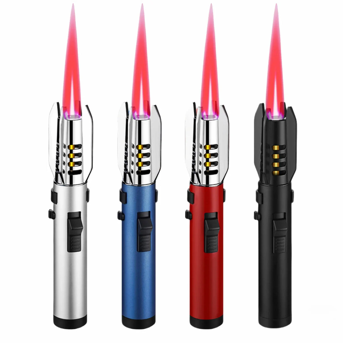 Dazzling Lightsaber Windproof Lighter Pink Large Flame Outdoor BBQ Portable Inflatable Gun Lighter Cigar Gadgets Men's Lighters