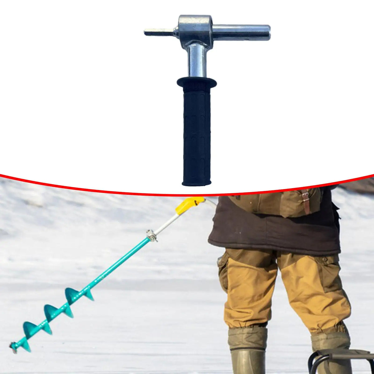 18/20MM Ice Auger Drill Adapter Supplies Set Up Ice Fishing Shelters Fishing Accessories for Outdoor Ice Insert Sewing Fishing