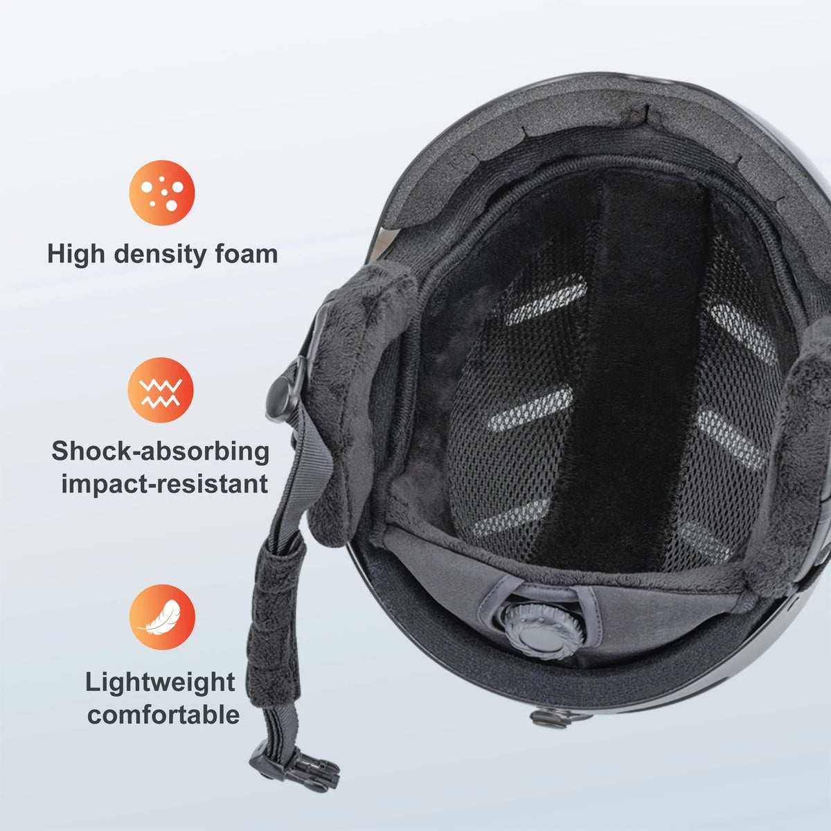 Seeker Ski Helmet with Goggles Winter Snow Helmet Outdoor Sports Alpine Skiing Skating Helmet Adult Men's and Women's Ski Helmet