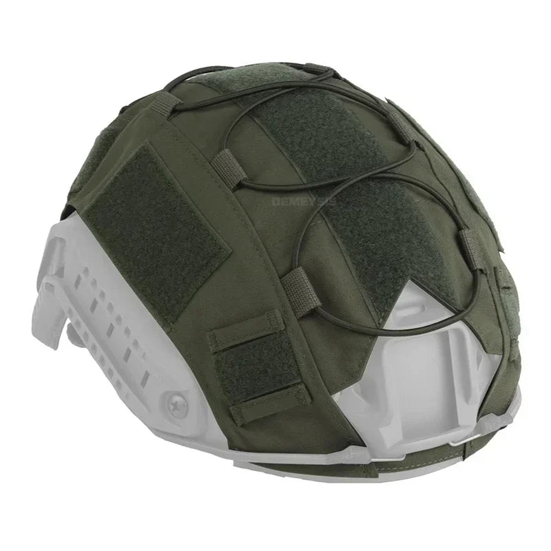 Airsoft Helmet Cover Camouflage Tactical FAST Helmet Cloth Hunting Shooting Helmet Accessories with Elastic Cord