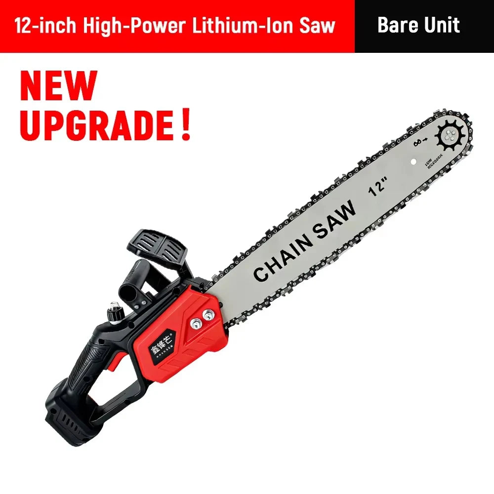 16 Inch 12 inch Powerful Electric Chainsaw for Wood Cutting Safety Lock Cordless Electric Chainsaw Tree Cutting Saw Logging Saw