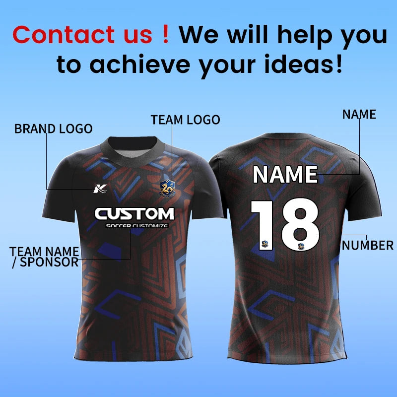 Wholesale Football Jersey Custom Shirt Sublimation Embroidery Logo Team Soccer Shirts Men Training Sportswear Jersey Top Z259049