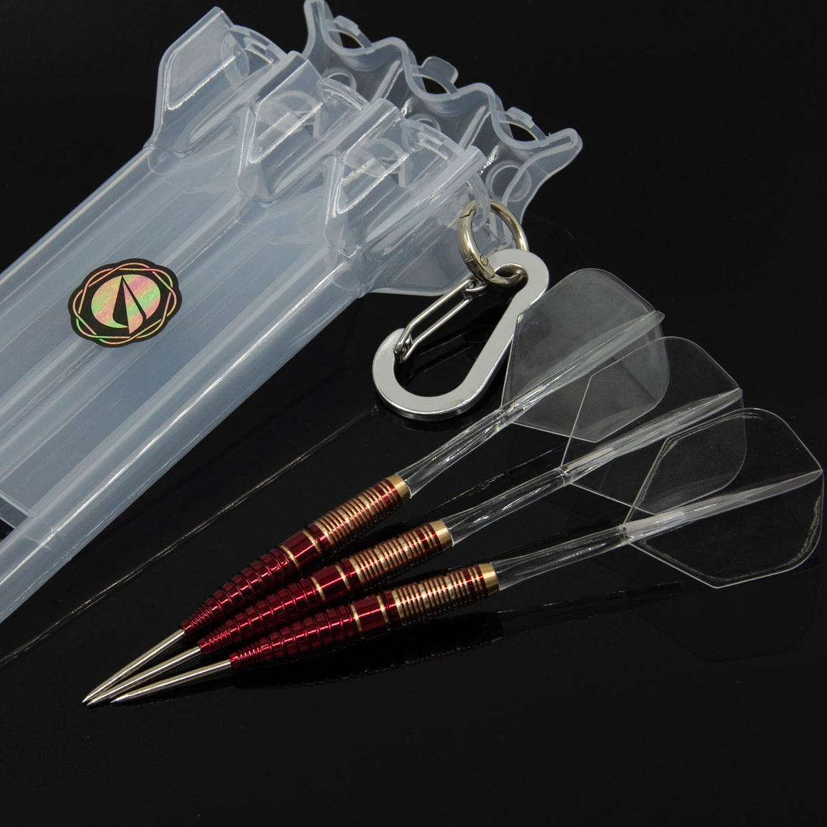 Professional Copper-Made Hard Dart Set, Purple and Gold Color Scheme, Dual Style Combination, Includes Spare Dart Shafts, Pet Dart Wing Storage Box, Suitable for Dart Board Training, Bar Entertainment, and Home Competition