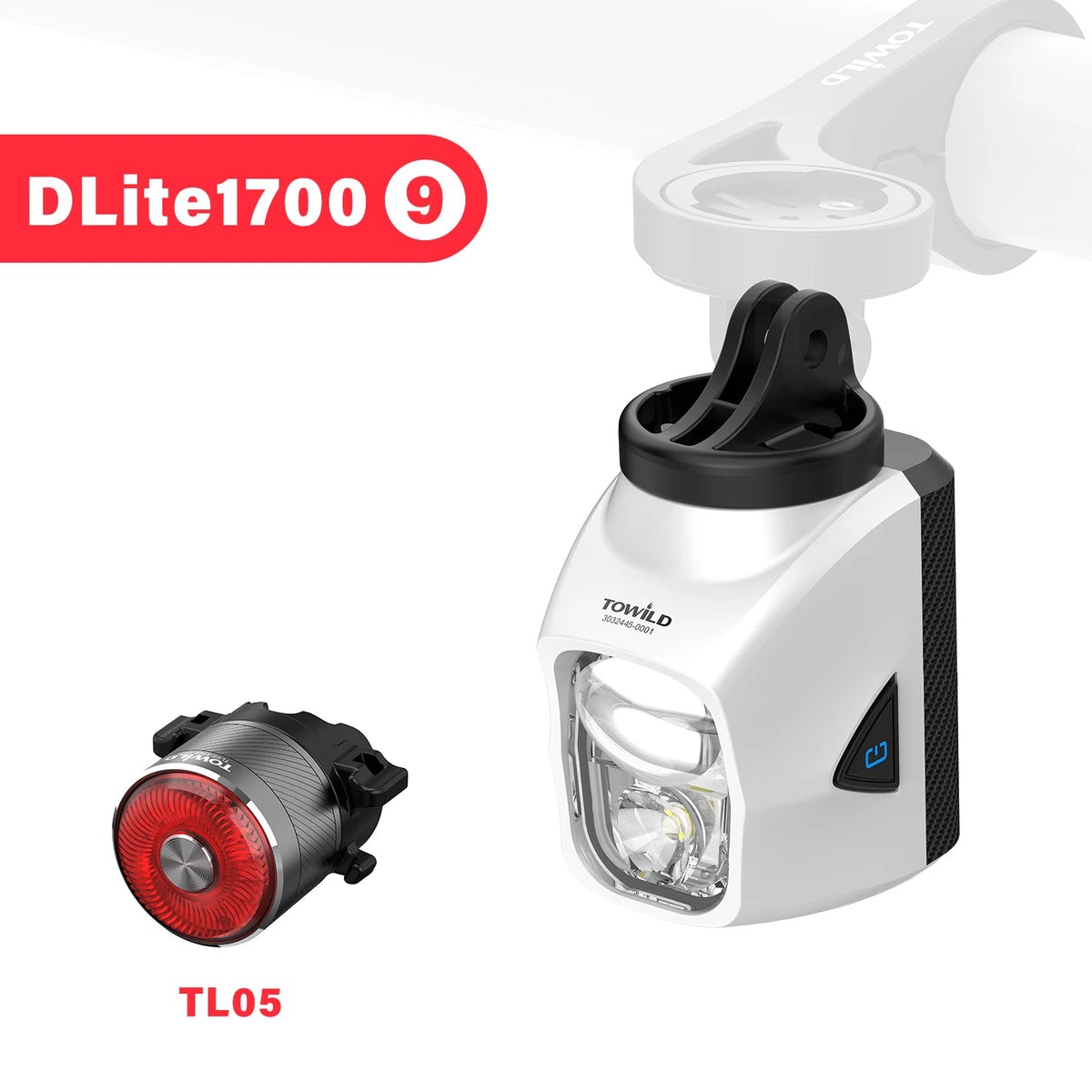 TOWILD DL1200S/DL1700 Bicycle Light With Cut-Off Line Beam1900LM Rechargeable Bike Front Light Power Bank Mtb Cycling Headlights