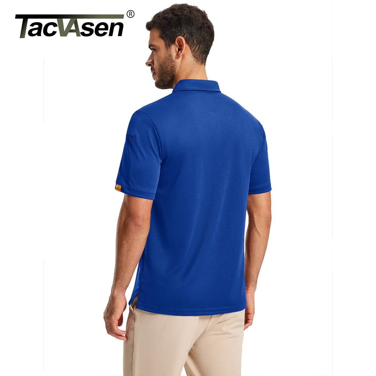 TACVASEN Men's Polo Shirts Short Sleeve Golf Collared Moisture Wicking Athletic Performance Casual UPF 50+ Polos Lightweight