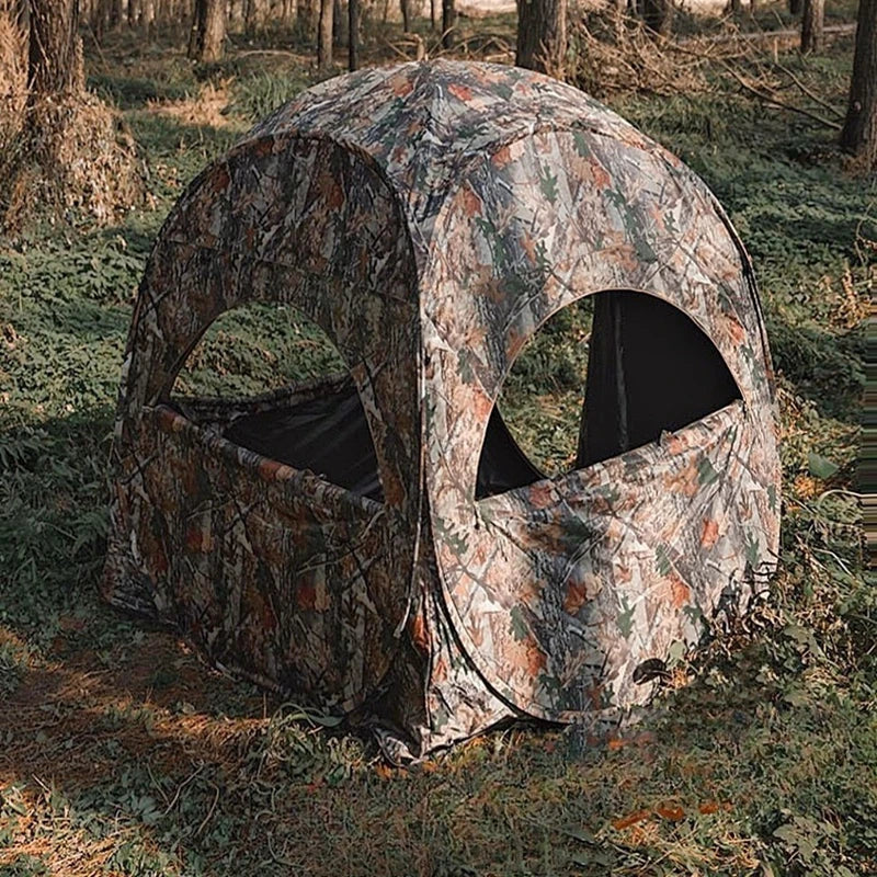 Outdoor Hunting Tent Portable Quick Open 270 ° Perspective Camouflage Hidden Bird Watching  2Persons Pop Up Outdoor Photography
