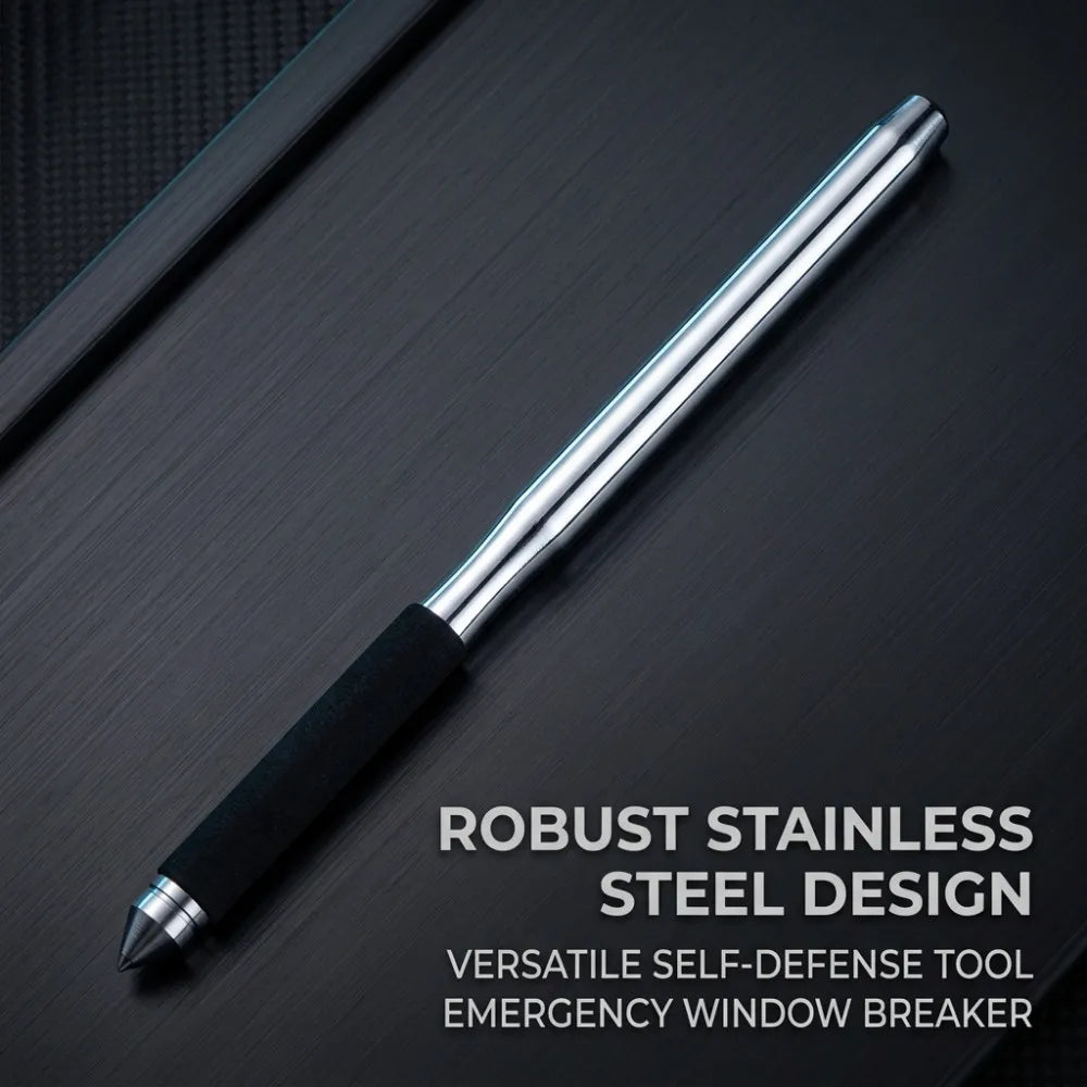 50cm Stainless Steel Baseball Bat Multi-Functional Car Emergency Stick Non-slip Comfortable Grip Baseball Bats Self Defense