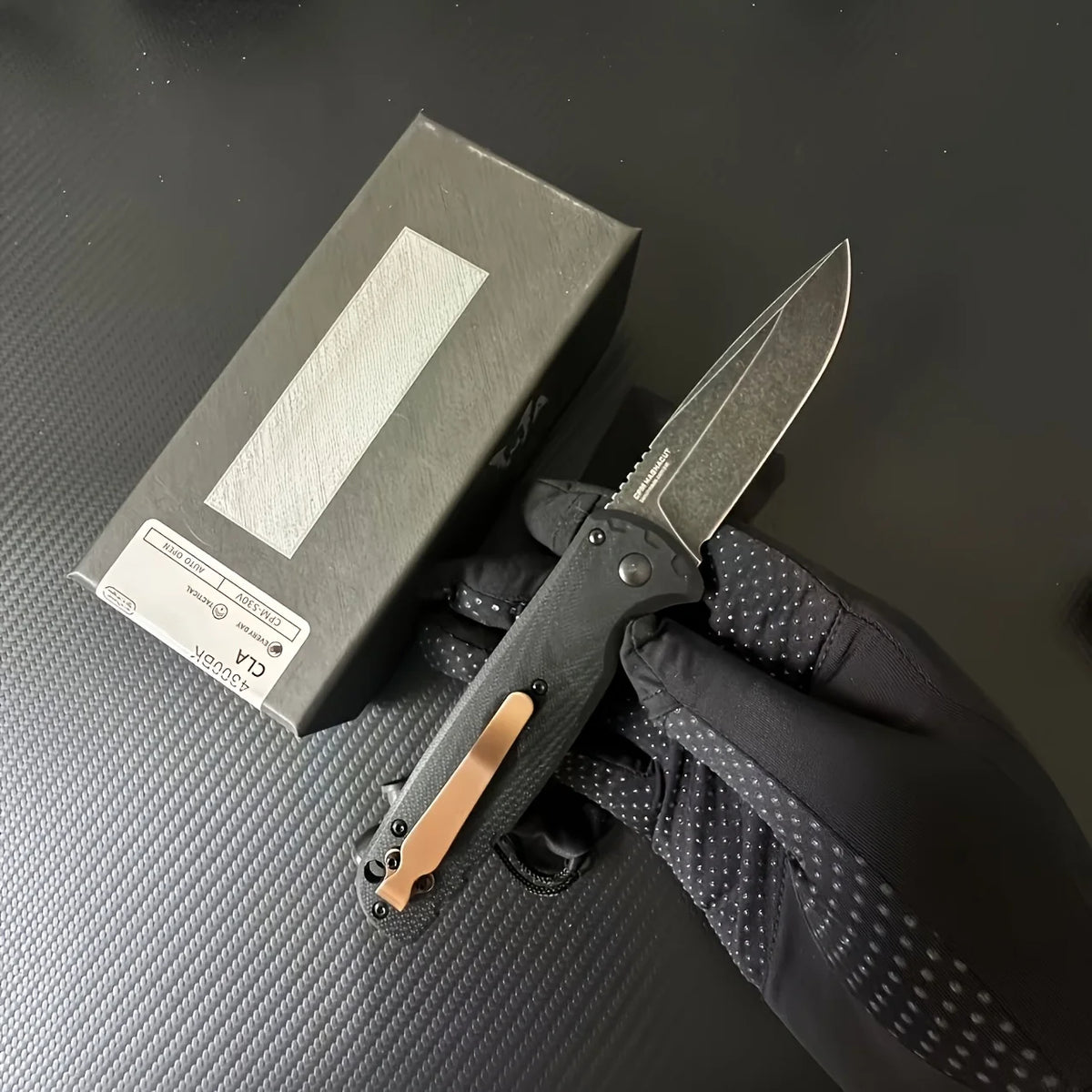 4300BK Tactical Folding Knife With G10 Handle & High Hardness Blade - Compact EDC Pocket Knife For Outdoor Camping, Survival & E