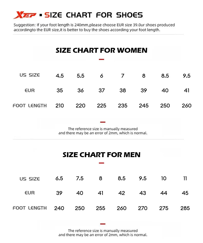 Xtep 2000km 3.0 Running Shoes Soft Universal Sneakers Cushioning Training Jogging Wear-Resistant Lightweight 875119110032