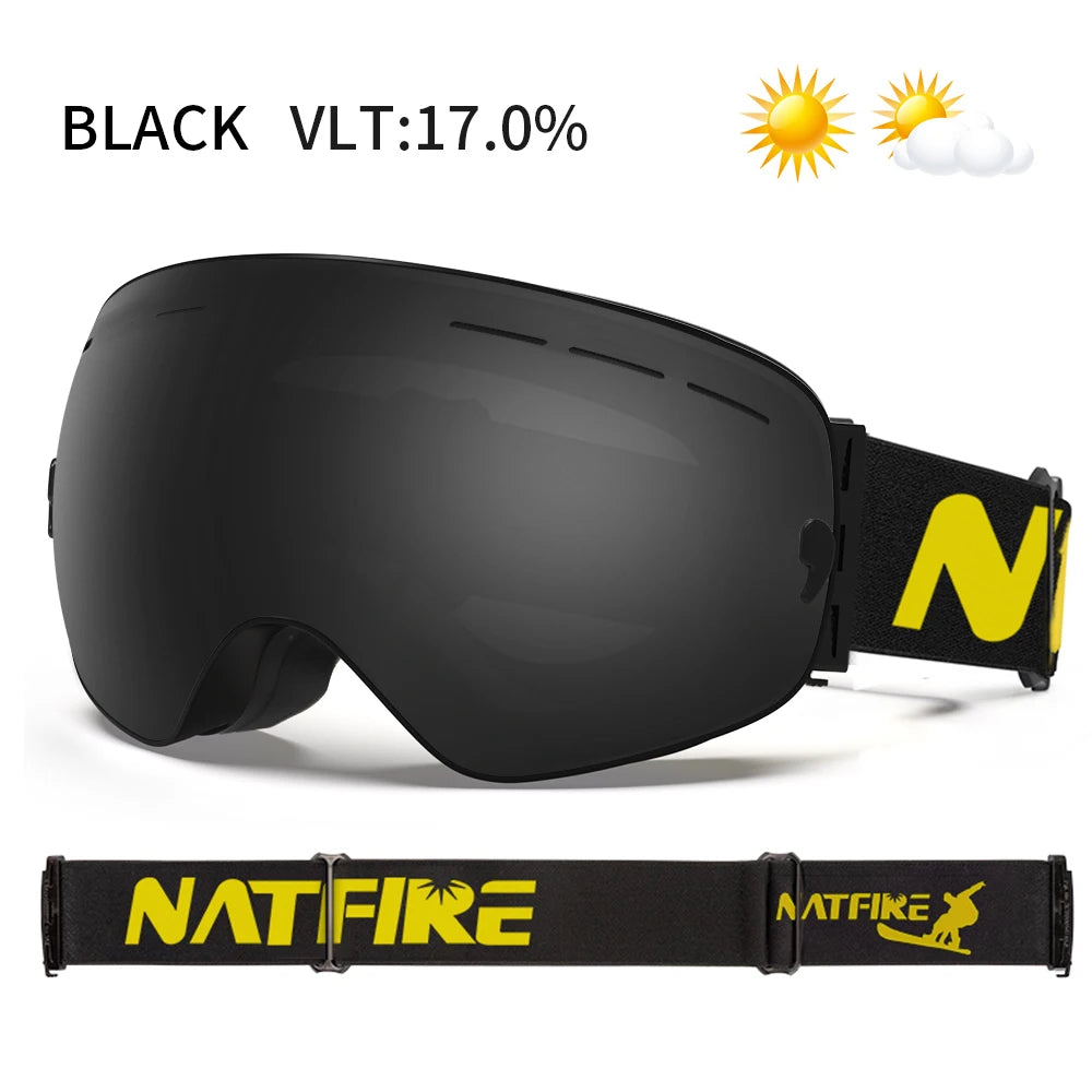 Ski Goggles Anti-fog Double Layers UV400 Big Ski Glasses Skiing Mask Snowboard Men Women Snow Goggles