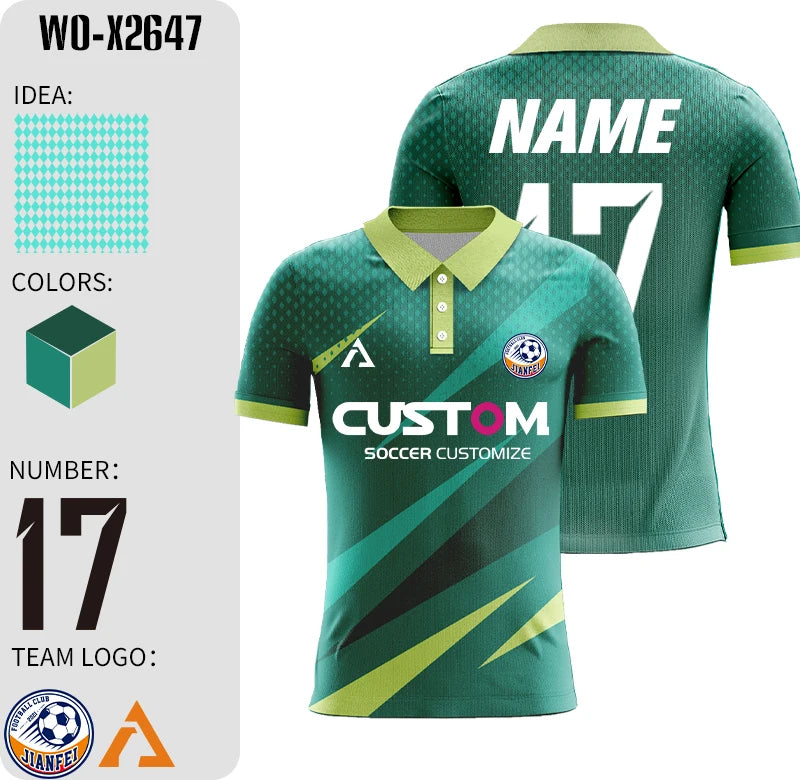 Custom Full Sublimation Player Version Football Jerseys Long Short Sleeve Football Shirt Breathable Training Soccer T Shirt Men