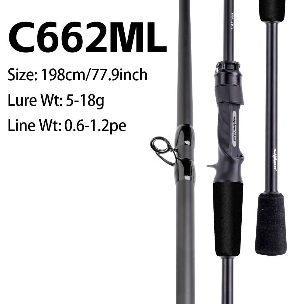 FISHINGFANS KUAISHA T1100+M40X Carbon Blank 8KG DRAG Light LS Guide 7-30g Lure Wt Fast Action Spinning Casting Fishing Rod