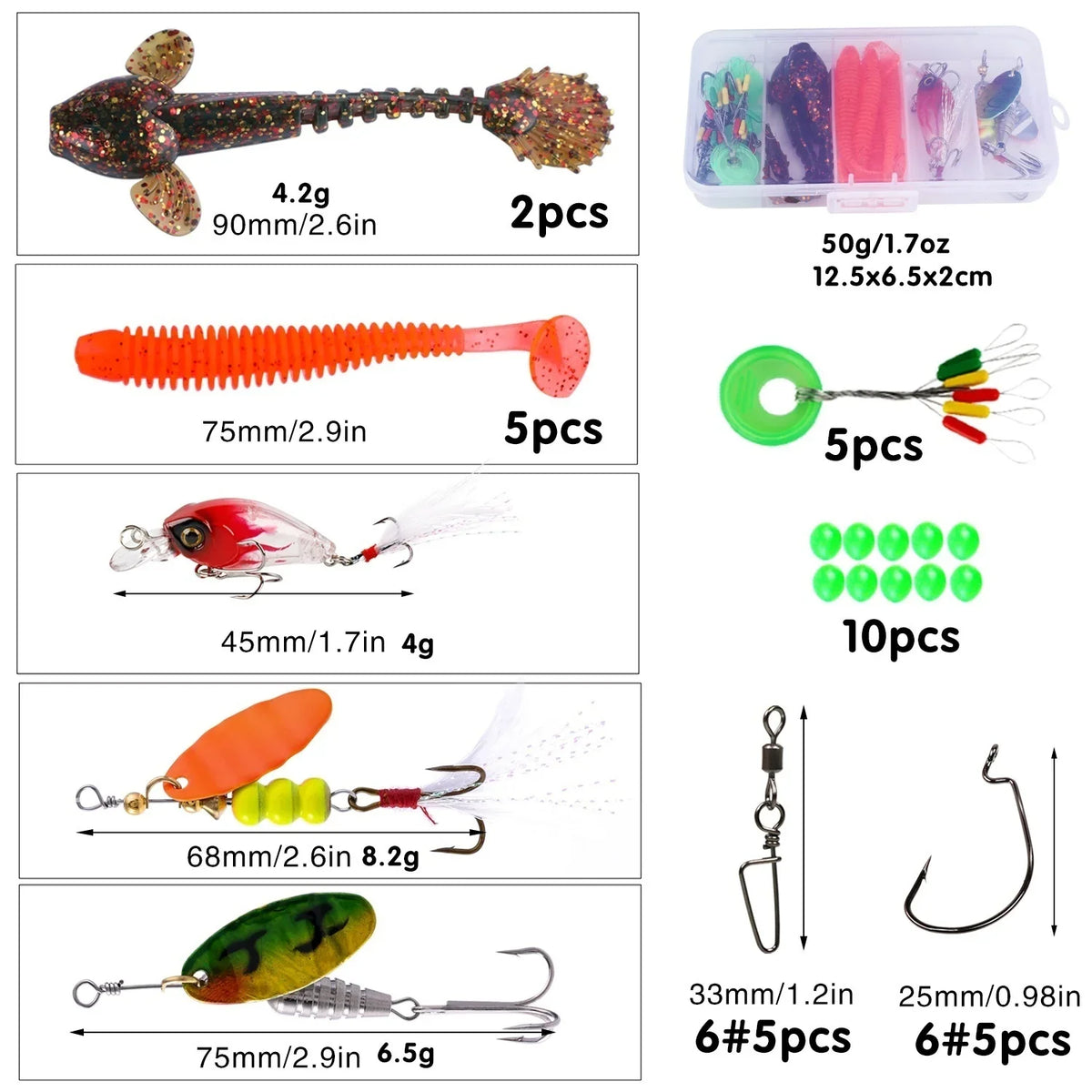 Sougayilang Fishing Rods and Reels 5 Section Carbon Rod Baitcasting Reel Travel Fishing Rod Set with Full Kits Carrier Bag