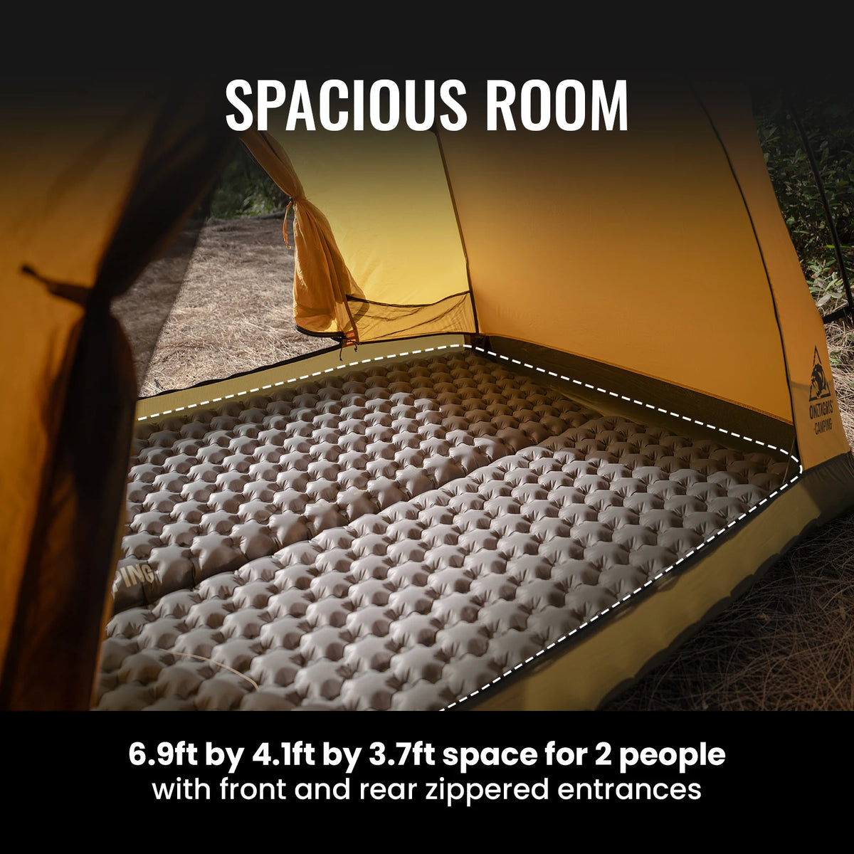 OneTigris Stella Camping Tent 4 Season 2 Person Tourist Tents Lightweight Double Layer 3000mm Waterproof Outdoor Hiking Beach