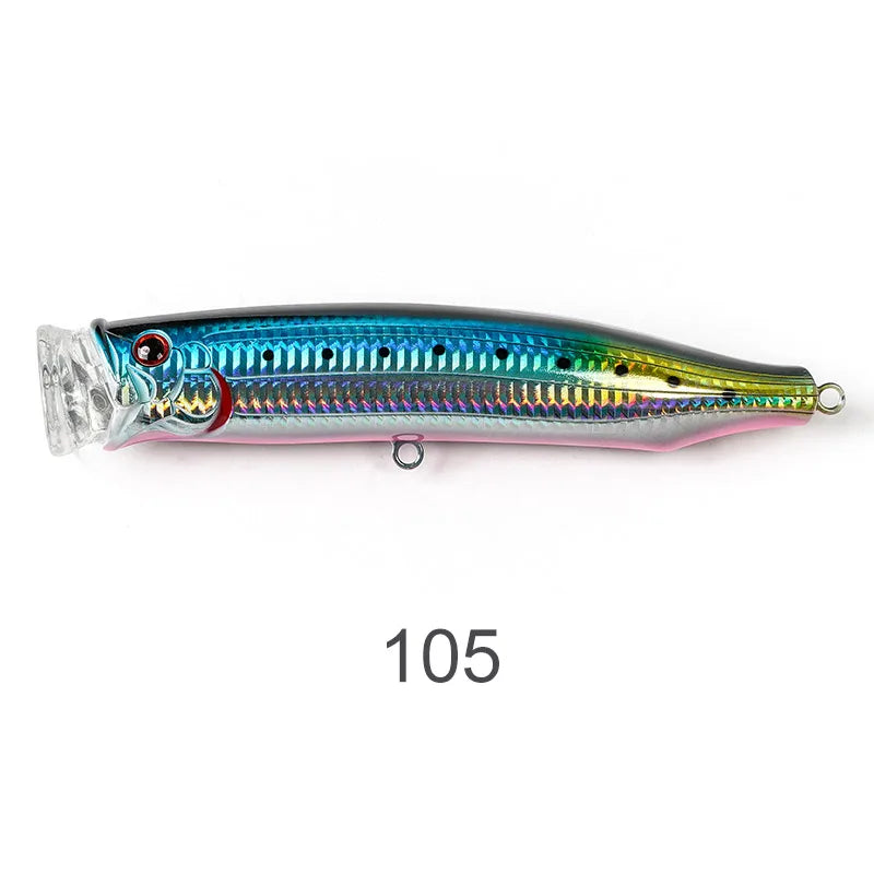 NOEBY Popper Fishing Lure 175mm 73g Topwater Feed Spinning Popper Wobbler Artificial Hard Bait Tuna Amberjack Fishing Lures