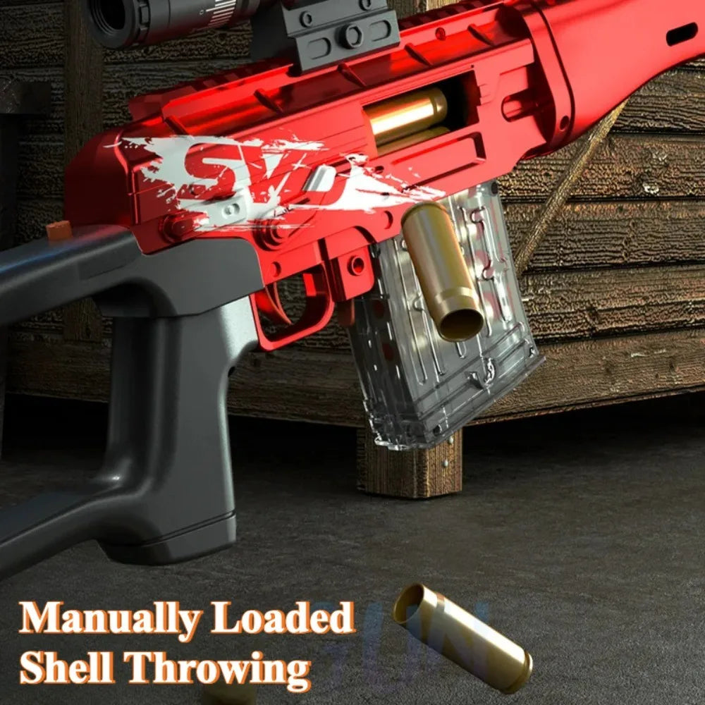 Manual Loading Sniper Rifle Soft Bullet Toy Gun Outdoor Shooting Games CS Fighting for Children Adult