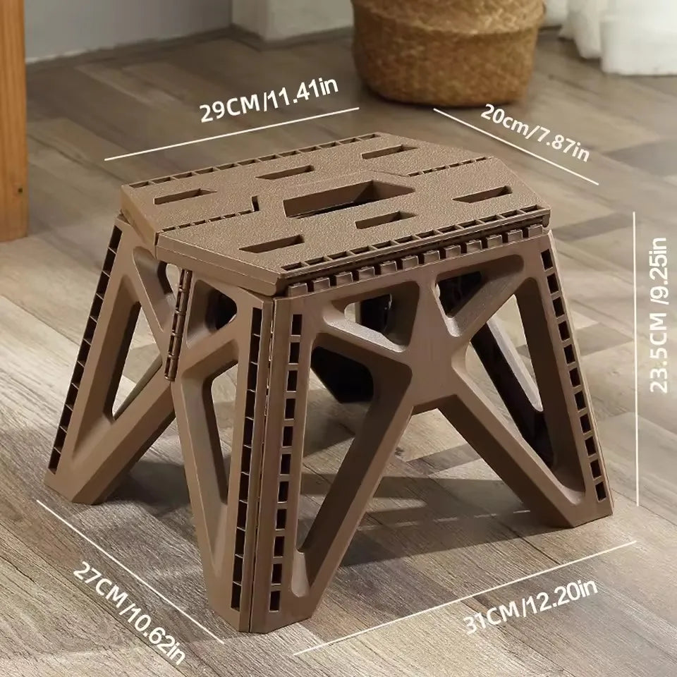 1 Pcs Folding Camp Stool Portable Outdoor Stool Small Chair Footrest Seat Foldable for Camping Hiking Beach Fishing Chair