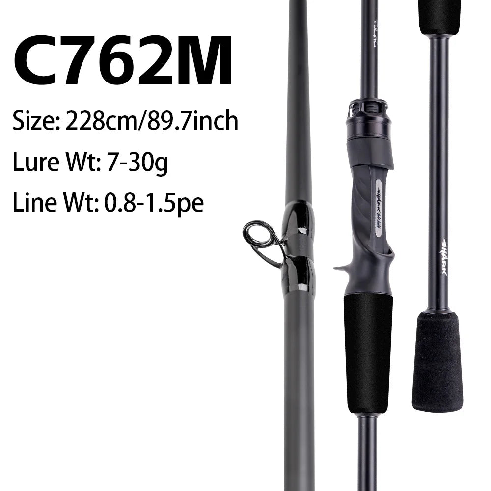 FISHINGFANS KUAISHA T1100+M40X Carbon Blank 8KG DRAG Light LS Guide 7-30g Lure Wt Fast Action Spinning Casting Fishing Rod