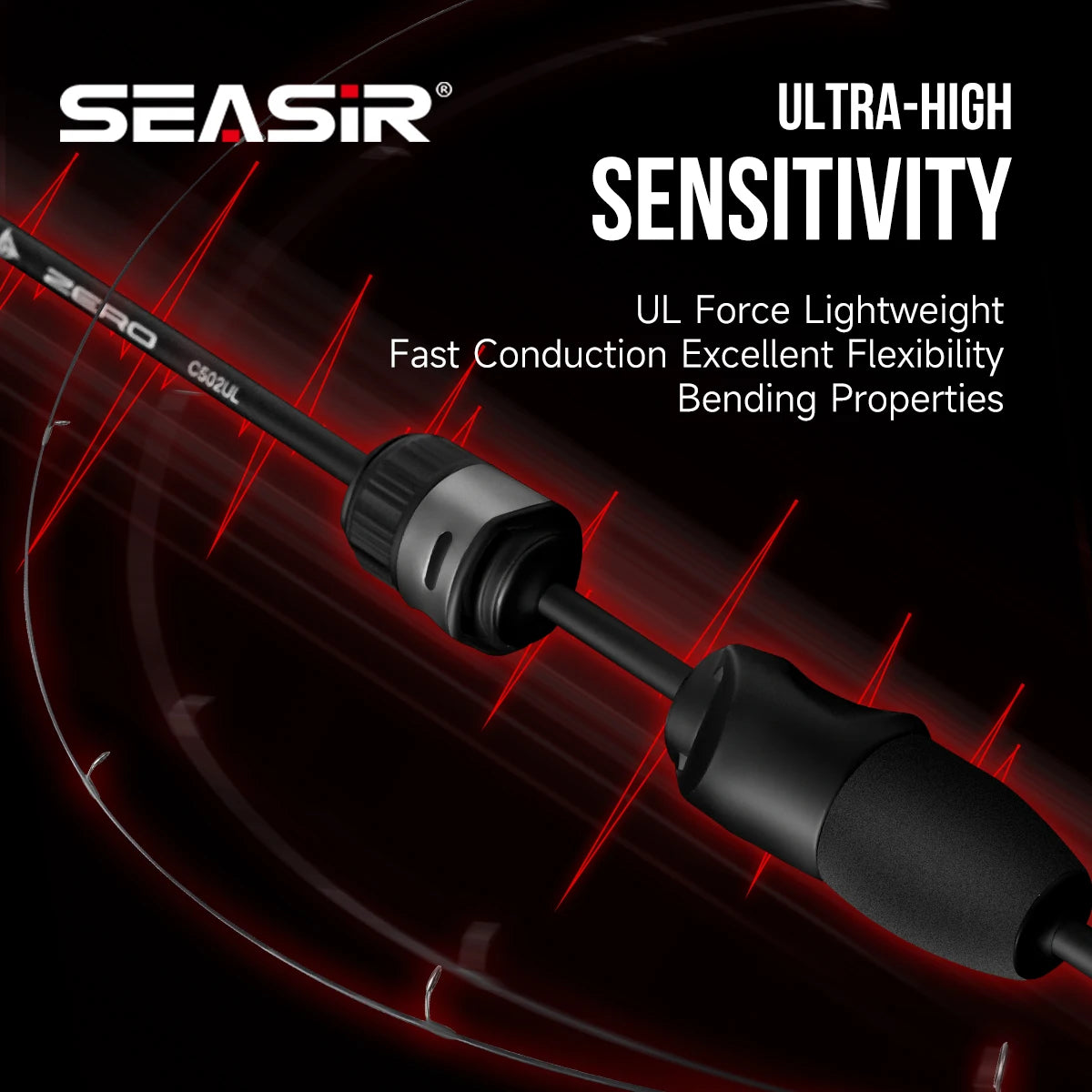 Seasir Zero 43g Fishing Rod BFS Ultralight  Carbon Fiber 1.53M UL Lure Weight 1.5-6G 2 Sections Stream River Fishing Rods