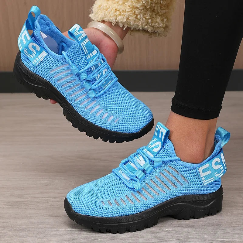 2025 Fashion Mesh Running Shoes Men Women Breathable Lightweight Cushioned Sole Sports Gym Outdoor Training Sneakers Quick Dry