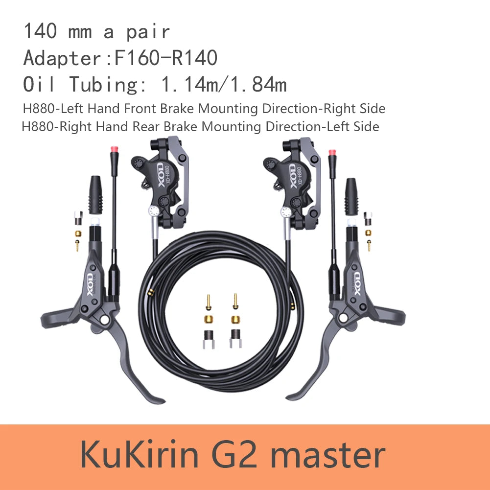 XOD XD-H800 / XD-H880 Hydraulic Disc Brakes for Electric Scooters & E-Bikes ,  – Compatible  KuKirin G2 G2MAX G3PRO G4 G5