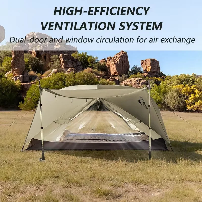 Naturehike Mongar 2 UL/PRO/Base Tent Camping 1-3 Person Tent Outdoor Travel 15D Waterproof Ultralight Backpacking Shelter Tent