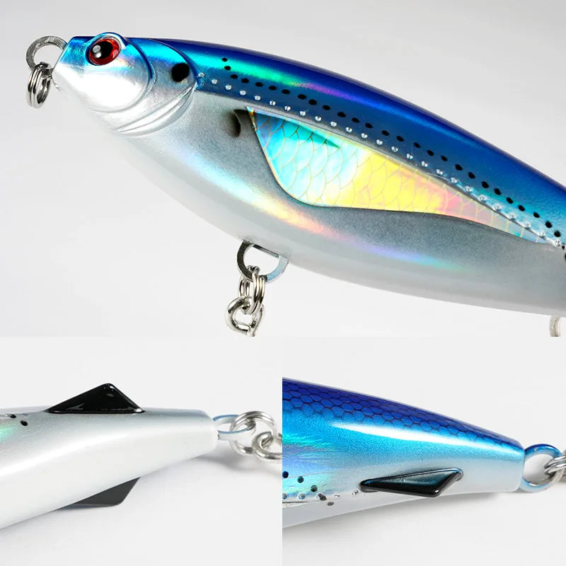 NOEBY-Stickbait Sinking Pencil Fishing Lure, Long Casting, Artificial Hard Baits,Sea Bass Tuna Fishing Lure,115mm 43g,150mm 85g