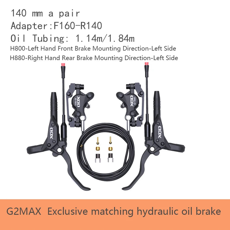 XOD XD-H800 / XD-H880 Hydraulic Disc Brakes for Electric Scooters & E-Bikes ,  – Compatible  KuKirin G2 G2MAX G3PRO G4 G5