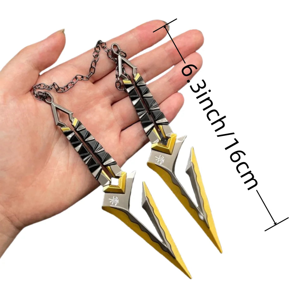 6/8.6inch Valorant Ninja Star Metal Small Sword Anime Cosplay Prop Ninja Kunai Japanese Safe Unsharpened Display Collection Gift