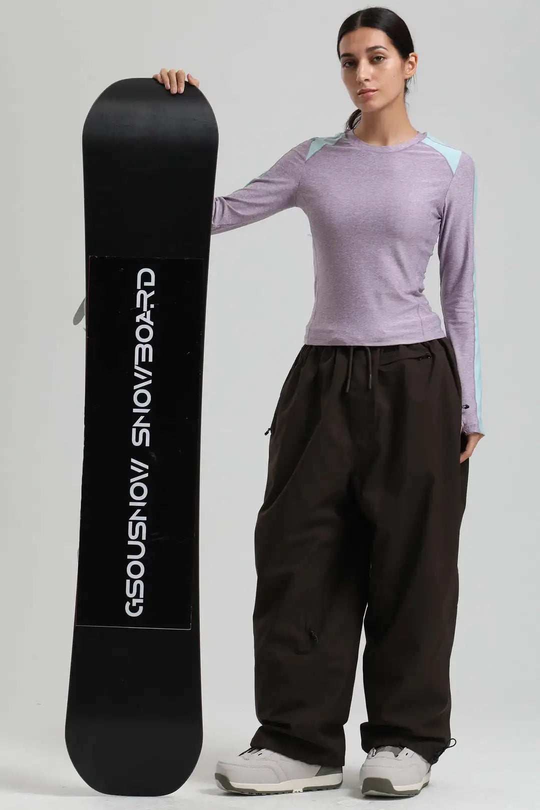 GSOU SNOW Super Baggy Snowboard Pants Winter Thermal Breathable Clothes Multi-pockets Men Loose Trousers Skiing Sports Britches