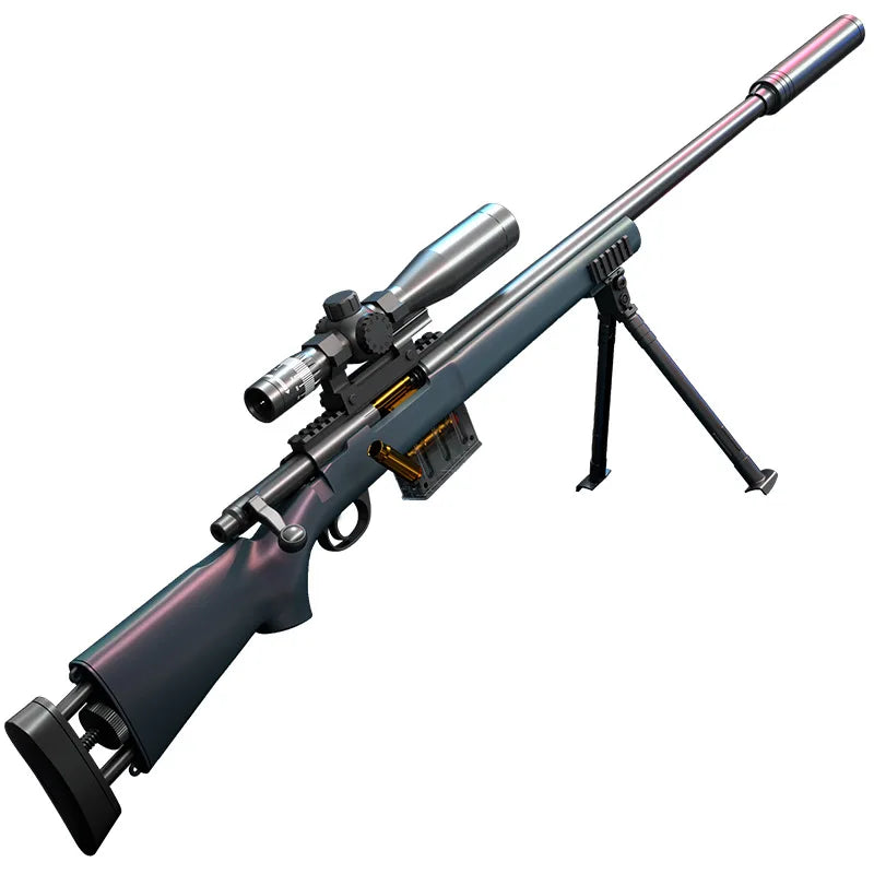 AWM Throwing Soft Bullet Gun Simulation Large M24 Manual Soft Bullet Toy Gun 98k Sniper Rifle Outdoor Toy Gun
