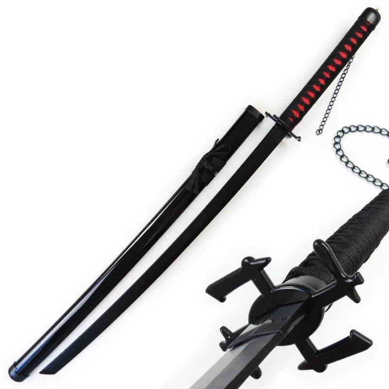 40inch Anime Bleach Katana Wooden Ninja Knife Aizen Ichigo Cosplay Sword Real Size Japanese Katana Original Samurai Sabre Gift