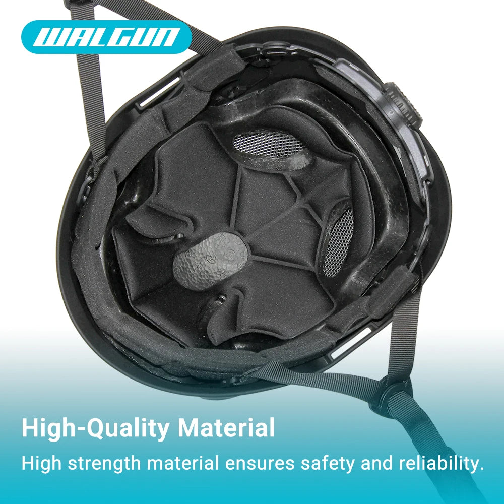 WALGUN K202 Construction Work Safety Helmet with Goggle Lens Visor Ear Protection Hat Electrician Work-at-height Climbing Helmet