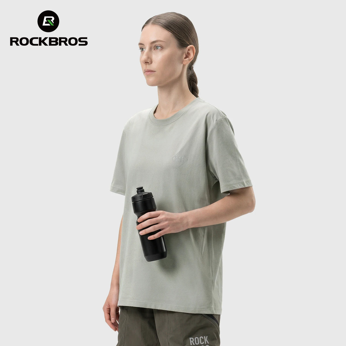 ROCKBROS Cycling Short Sleeve Lightweight Breathable Casual Unisex Bike T-Shirt with Multi Pockets UV Protection Bike Jersey