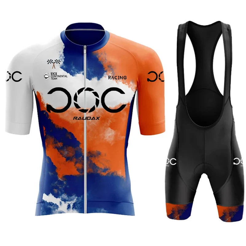2025 RAUDAX New Men's Cycling Set Road Bicycle Breathable Cycling Suit Bib Shorts Cycling Set Summer Cycling Team Training Suit
