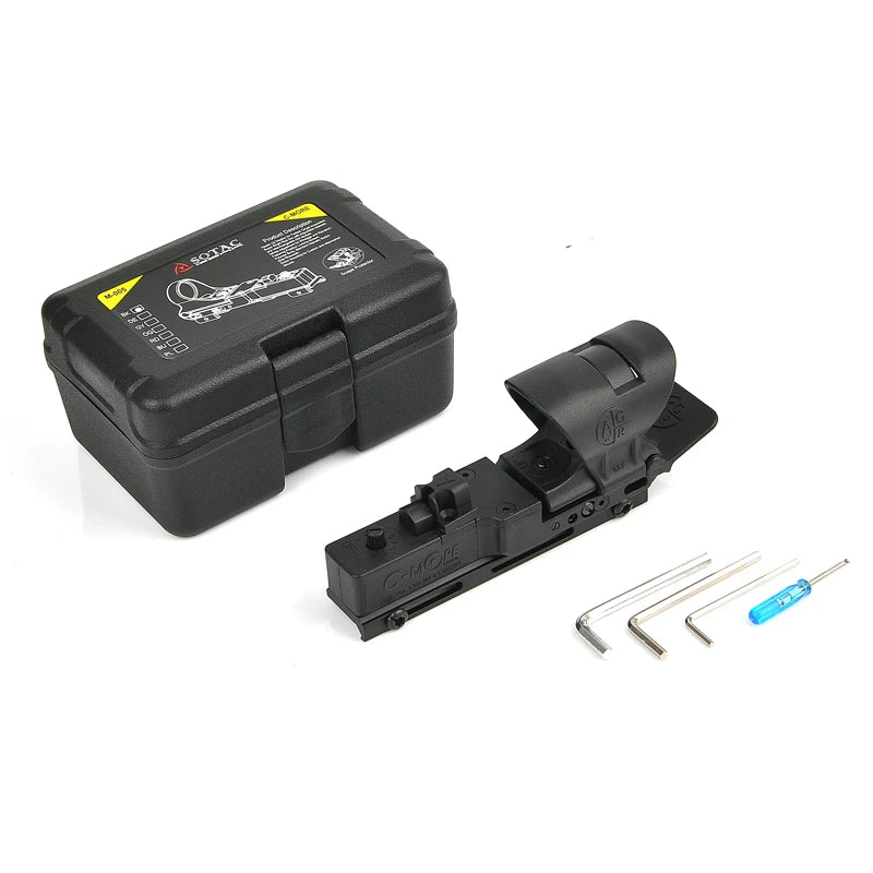 C-MORE Red Dot Sight with Click Switch 2MOA Dot Sight Fit Picatinny Rail Tactical Red Dot Sight
