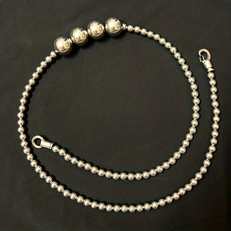 EDC Big Steel Ball Self defense Bracelet Necklace Stainless Steel Whip Titanium Steel Car Personal Safety Self defense