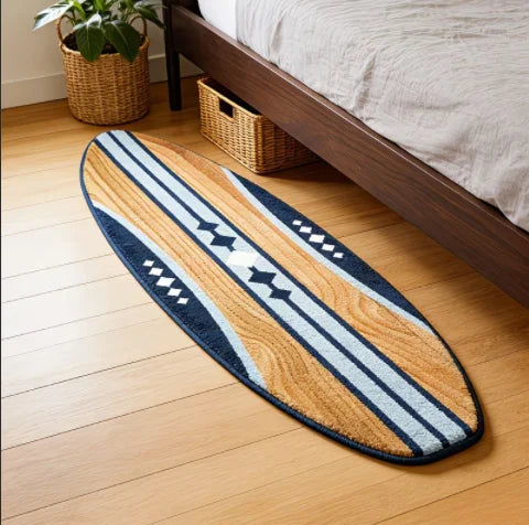 Surfboard Shape Bedside Floor Mat Creativity Carpets for Living Room Thick Plush Bedroom Decor Carpet Fluffy Soft Cloakroom Rug