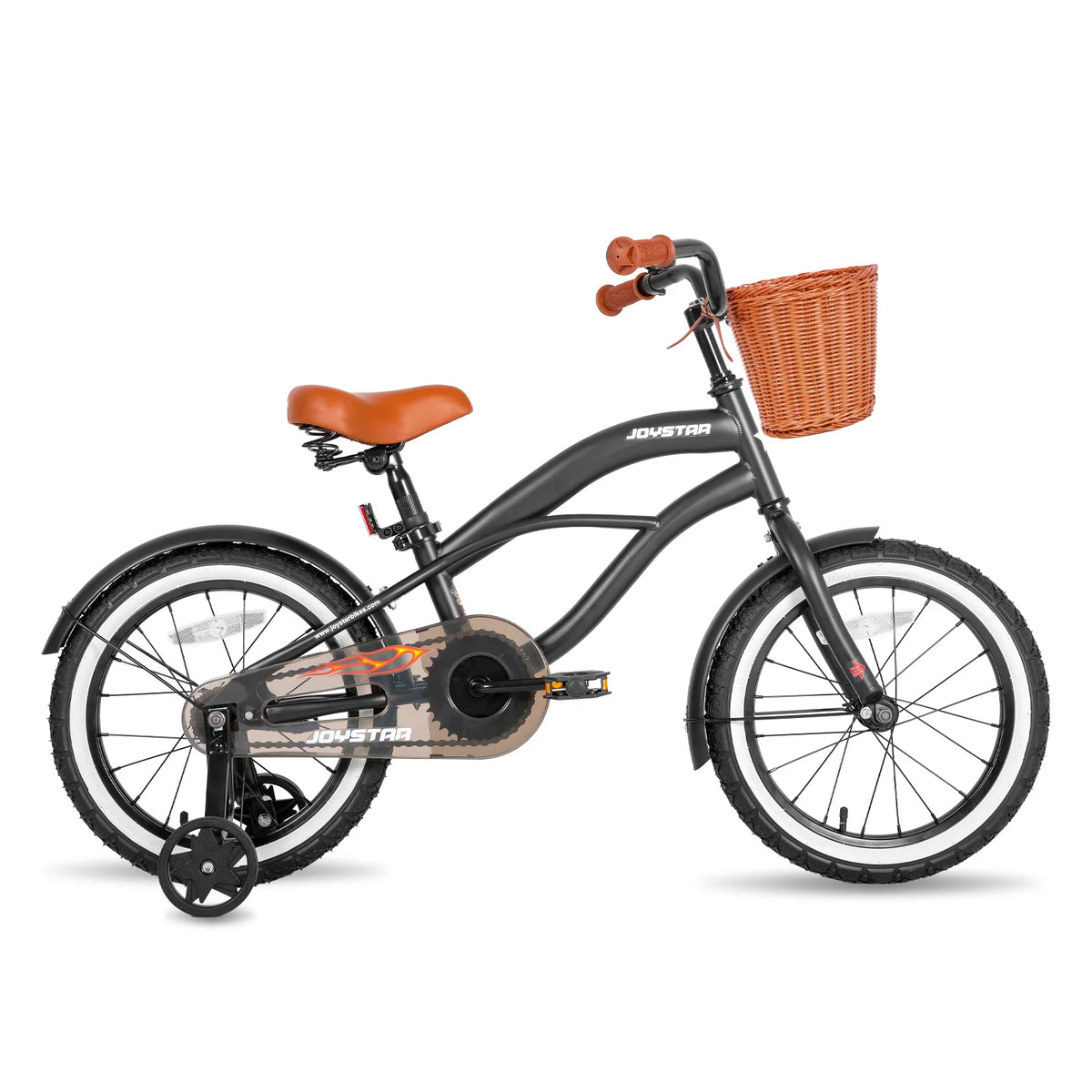 JoyStar Kids Cruiser Bike 12' 14' 16' Training Wheels Coaster Brake Adjustable Seat Fenders for Girls & Boys 2-7 Years