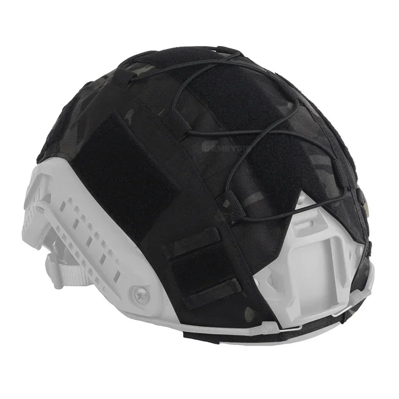 Airsoft Helmet Cover Camouflage Tactical FAST Helmet Cloth Hunting Shooting Helmet Accessories with Elastic Cord