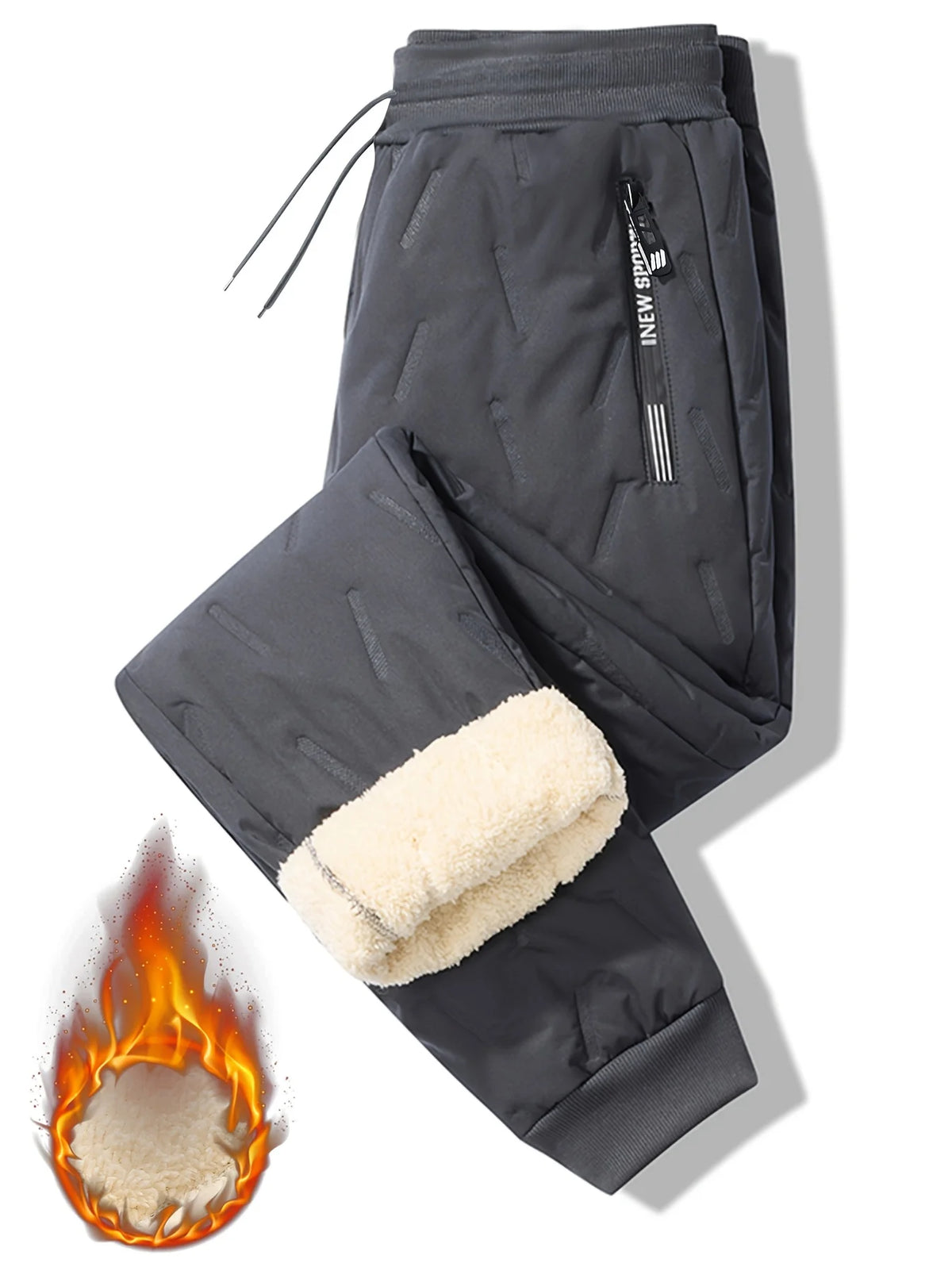 Winter Men's Warm Sports Pants Hiking Pants Men's Sportswear Long Pants Fleece Lining Essential Clothing For Cold Protection