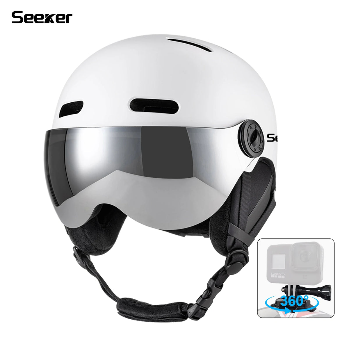 SEEKER upgraded ski helmet men and women super light snowboard skateboard motorcycle snowmobile sun protection goggles ski helme